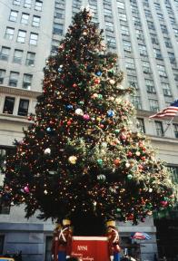 Weihnachtsbaum vor der Brse, Wall Street